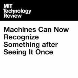 Machines Can Now Recognize Something After Seeing It Once