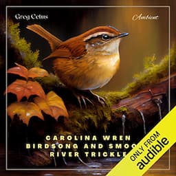 Carolina Wren Birdsong and Smooth River Trickle